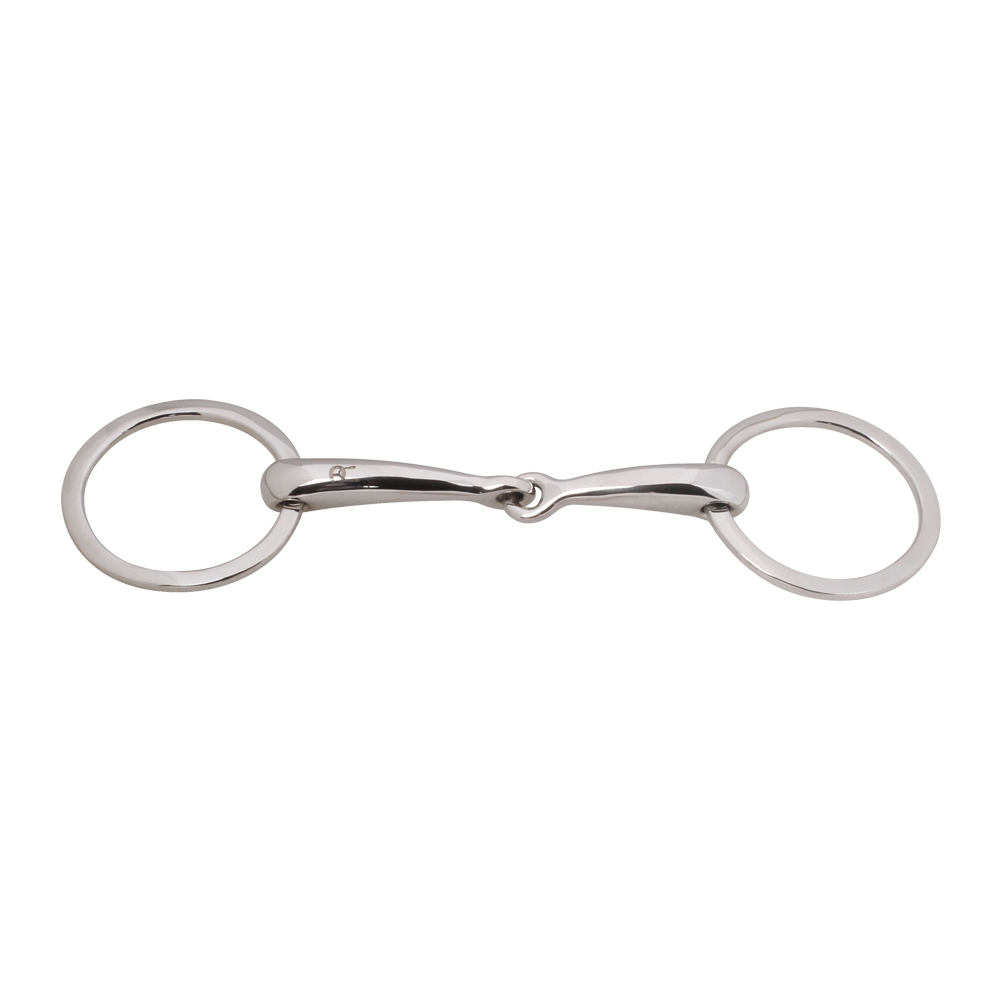 Loose Ring Snaffle Single Jointed Bit with Flat Rings - Ahmed Corporation