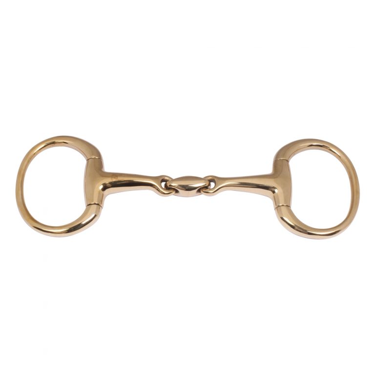 Eggbutt Snaffle Double Jointed Cuprium Bit with KK Link - Ahmed Corporation