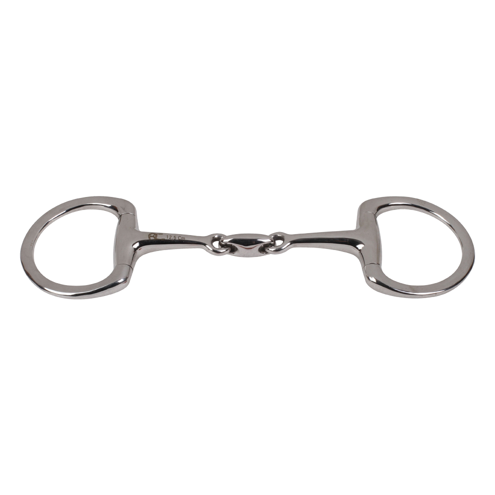 Eggbutt Snaffle Double Jointed Bit with KK Link & Flat Rings - Ahmed ...