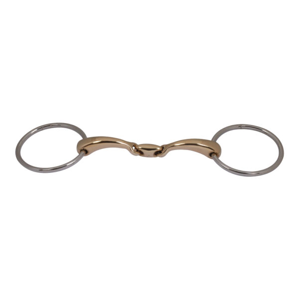 Loose Ring Double Jointed Curved Mouth Cuprium Bit with KK Link
