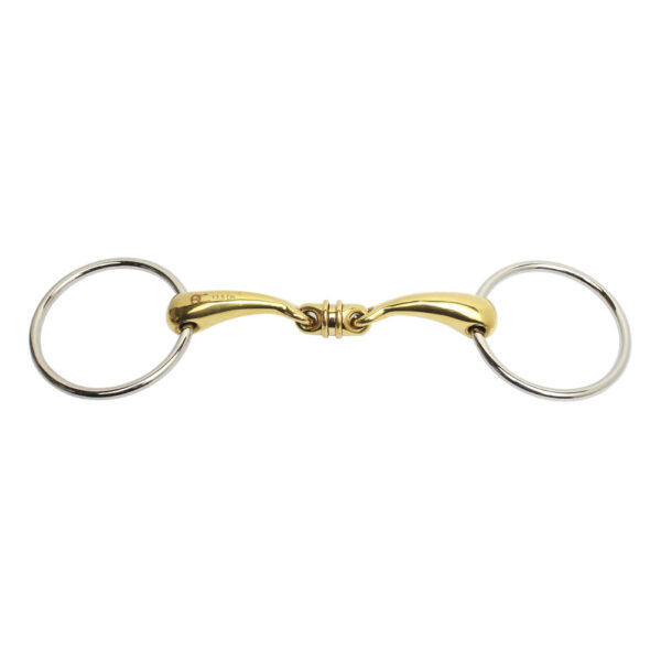 Loose Ring 45 Degree angle with Double Rollers in KK Link in Solid Brass