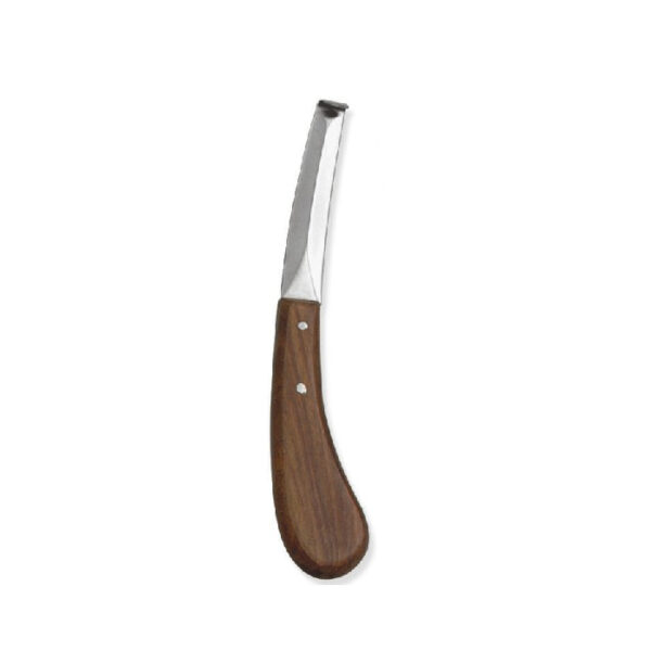 Hoof Knife Double Edge Wood Handle