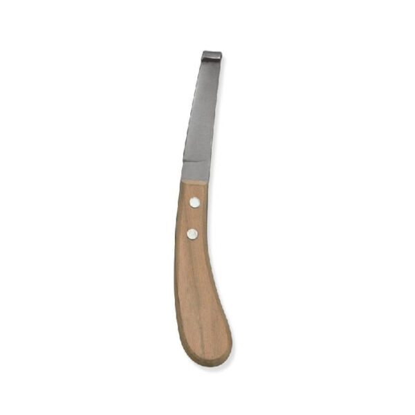 Hoof Knife Single Edge Wood or Plastic Handle