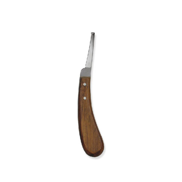 Hoof Knife Single Edge Narrow Blade Wood or Plastic Handle