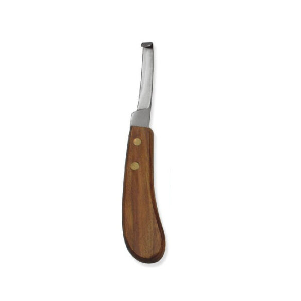 Hoof Knife Single Edge Medium Blade Wood or Plastic Handle
