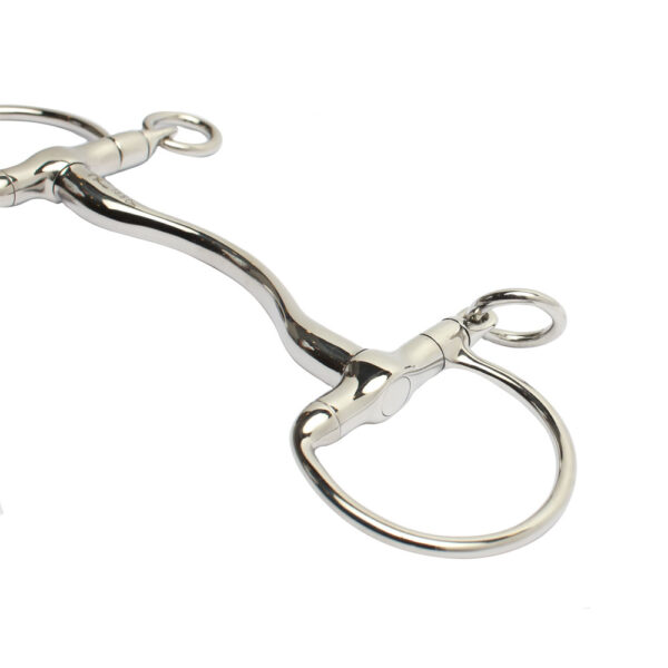 Baucher Bit Curved Low port Revolving Mouth, Upper Ring Revolving - Image 2
