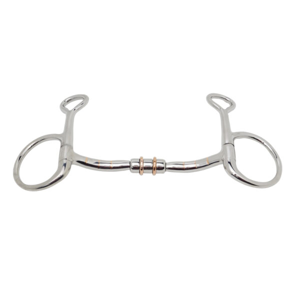 Baucher Bit Roller Mouth with Dble Copper Roller Bit with copper Inlays - Image 2