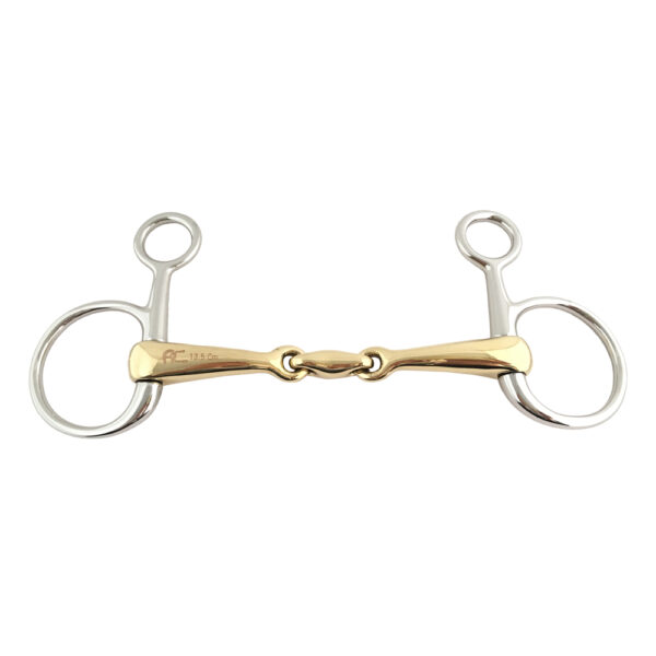 Baucher Bit Double Jointed  Cuprium Mouth with Tolt Link