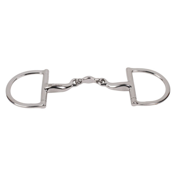 Dee Bit Tongue Freedom Mouth Double Jointed with Curved Link & Flat Rings