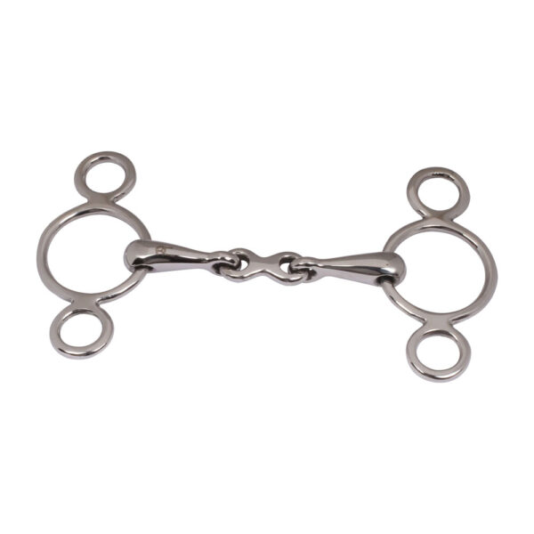 Pessoa 3 Ring Bit, Double Jointed Mouth with French link.