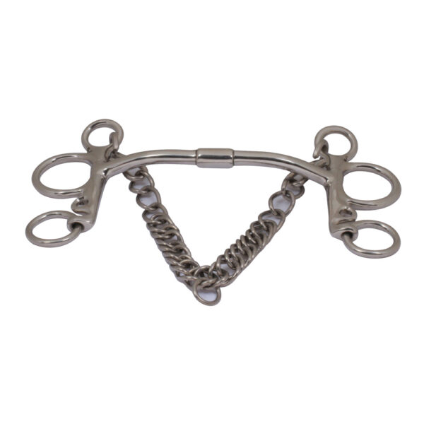 Pelham Roller Mouth Bit with copper Inlays