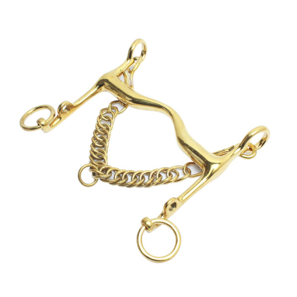 Weymouth Med Port Solid Brass, Round shanks bentout
