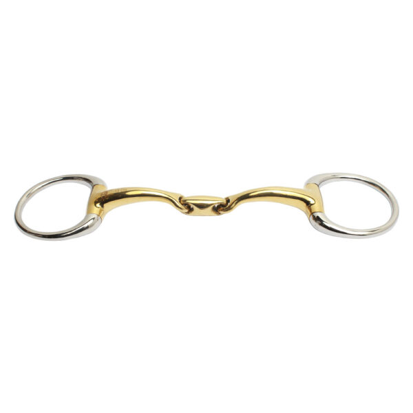 Eggbutt Weymouth Bradoon Curved Mouth Double Jointed ,Curve Height 11mm, MPc CUP 12mm, Olive Rings SS 50mm,KK Link CUP 12x14x30mm,