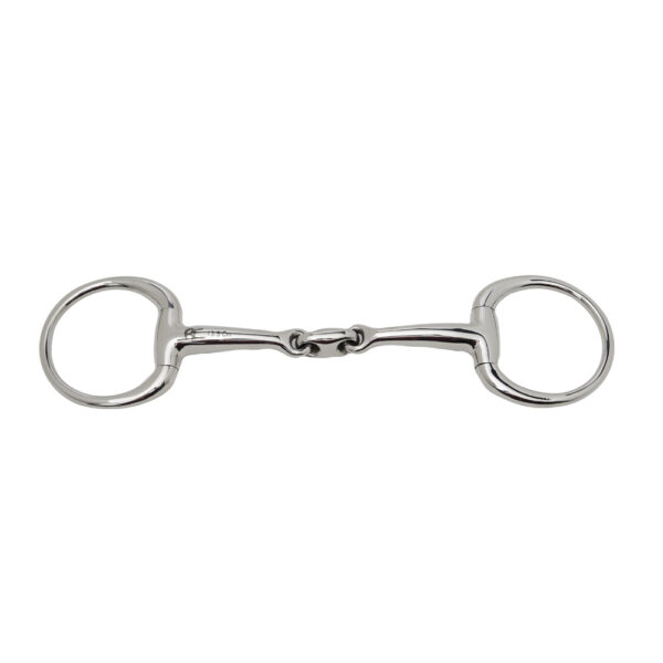 Eggbut Bradoon Double Jointed Bit Olive Rings