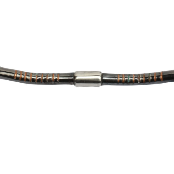 D Ring Snaffle Sweet Iron Roller mouth with copper Inlays - Image 2