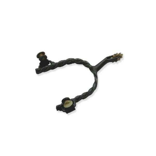 Twisted Wire Sweet Iron Spur W/10 Teeth SB Rowel No 4