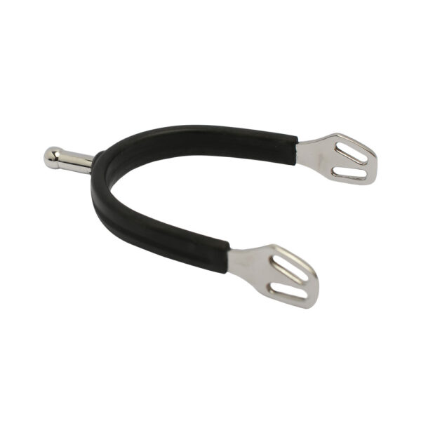 Rubber Covered Spur GentsTappered Rectangle Shanks with Ball Neck